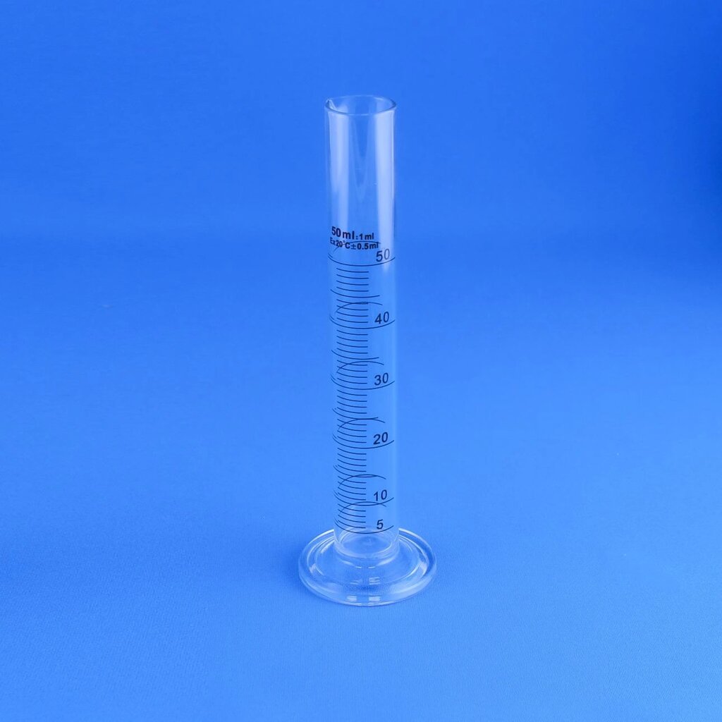 Цилиндр мерный 5drops 1-50-2, 50 мл, стекло Boro 3.3, со стеклянным основанием, с носиком, градуированный от компании Labdevices - Лабораторное оборудование и посуда - фото 1