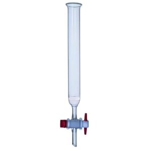 Хроматографическая колонка, 305х46 мм, с PTFE краном, с фильтром ПОР 100, без шлифа, 1 шт