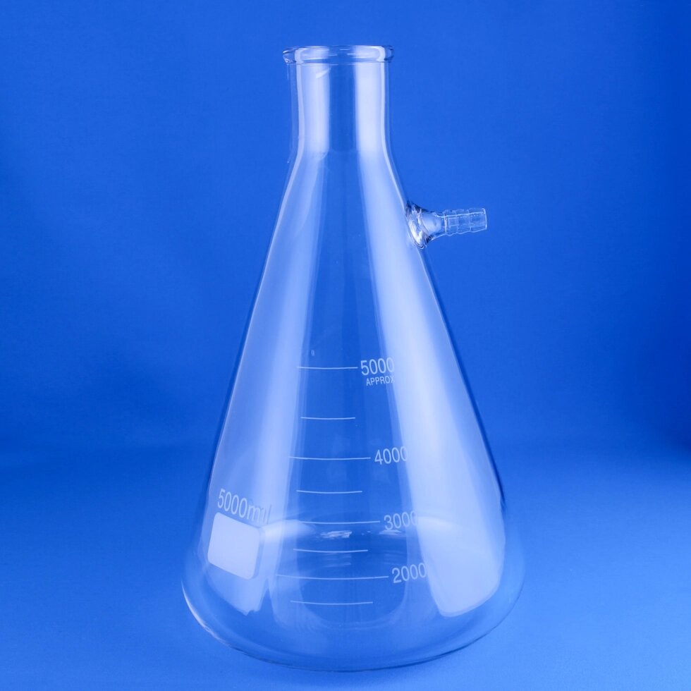 Колба Бунзена 5drops, 5000 мл, стекло Boro 3.3, без шлифа от компании Labdevices - Лабораторное оборудование и посуда - фото 1