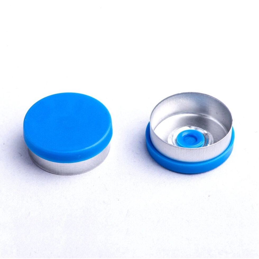 Колпачок алюминиевый с пластиковой вставкой для инъекционных флаконов, G13, диаметр 13,3 мм, 1 шт от компании Labdevices - Лабораторное оборудование и посуда - фото 1