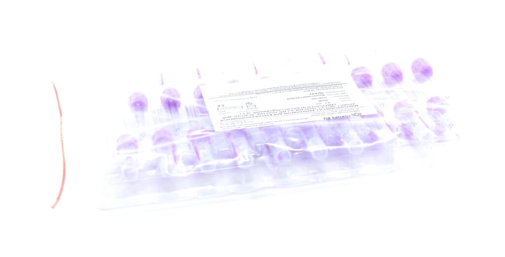 Микропробирки с капилляром с ЭДТА К2, 0,2 мл, 10х45 мм, п/п, для взятия капиллярной крови, для гематологических от компании Labdevices - Лабораторное оборудование и посуда - фото 1