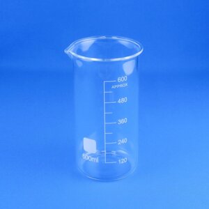 Стакан лабораторный высокий 5drops В-1-600, 600 мл, стекло Boro 3.3, градуированный