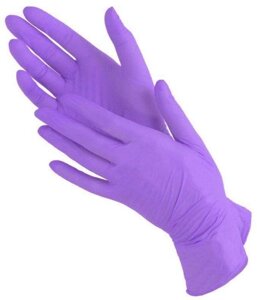 Нитриловые перчатки, смотровые, неопудренные, c однократной хлоринацией, нестерил., XL, 100 пар (200 шт)