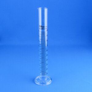 Цилиндр мерный 5drops 1-100-2, 100 мл, стекло Boro 3.3, со стеклянным основанием, с носиком, градуированный
