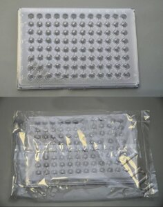 Планшет 96 лунок, для лабораторных исследований "V"- образн. дно, БЕЗ крышки, п/с, в инд. стерил. упаковке, 10 шт.,