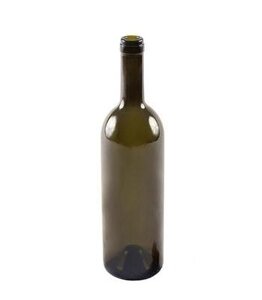 Бутылка для вина "Бордо", под пробку, темная, 750 мл