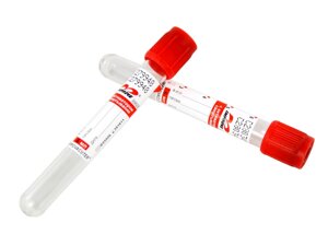 Пробирки вакуумные пластиковые для ускорения свертывания крови, с активатором свертывания, 5 мл 13х100, упаковка 100 шт