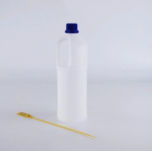 Бутыль для нефти 1 л, с ручкой, ПНД, с крышкой с изолоновой прокладкой и кпв, с пломбой, 100 шт/упак