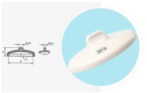 Крышка к тиглю № 5, 59/21 мм, фарфор
