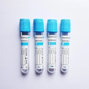 Пробирки вакуумные пластиковые для сбора венозной крови, с цитратом натрия 3.2%, 3.6 мл 13х75, упаковка 100 шт