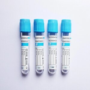 Пробирки вакуумные пластиковые для сбора венозной крови, с цитратом натрия 3.2%3.6 мл 13х75, 100шт/упак, RT