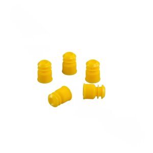Пробки для пробирок, диаметр 16 мм, п/эт, желтые, 1000 шт/упак