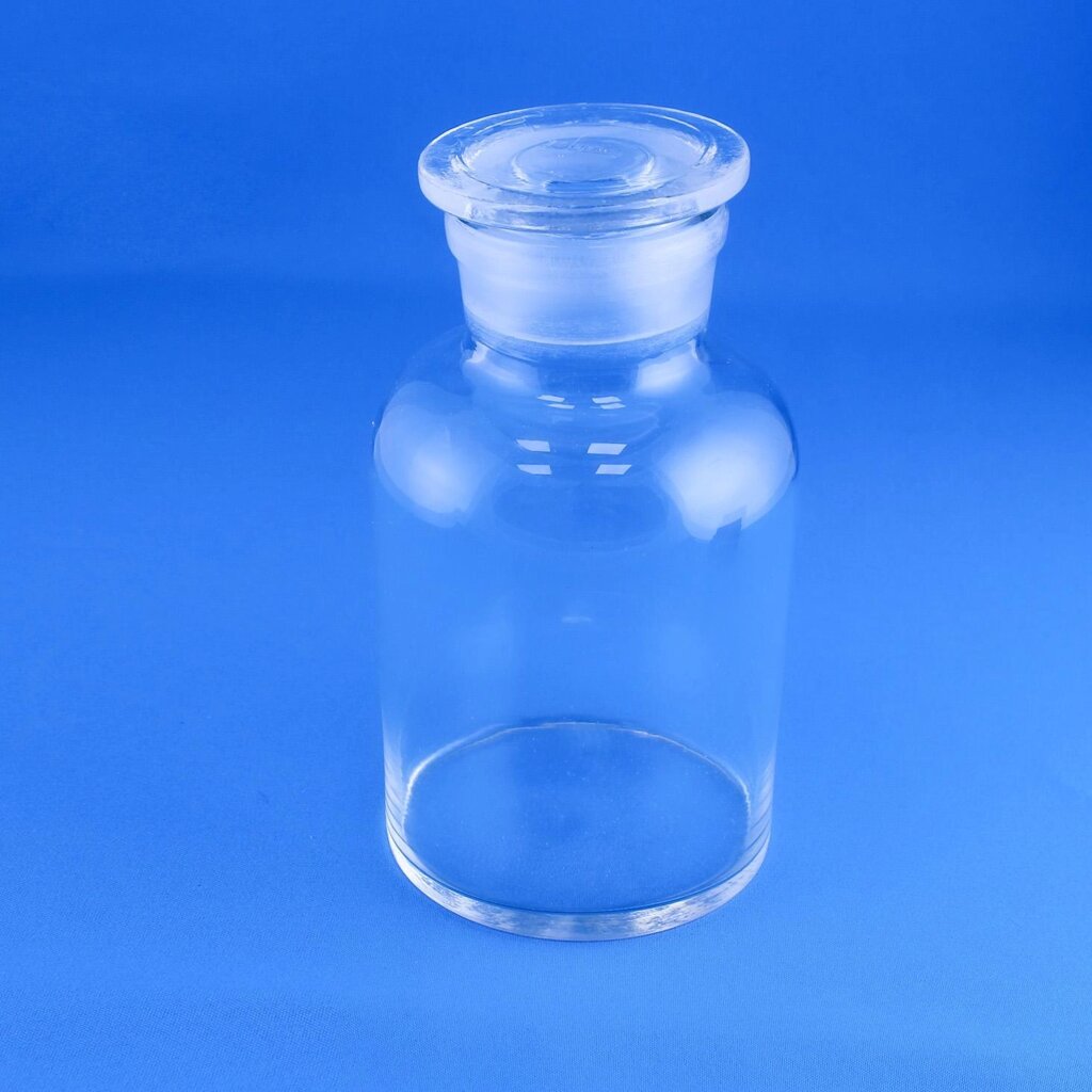 Склянка (штанглас) 5drops, 1000 мл, светлое стекло, с притёртой пробкой, широкое горло от компании Labdevices - Лабораторное оборудование и посуда - фото 1