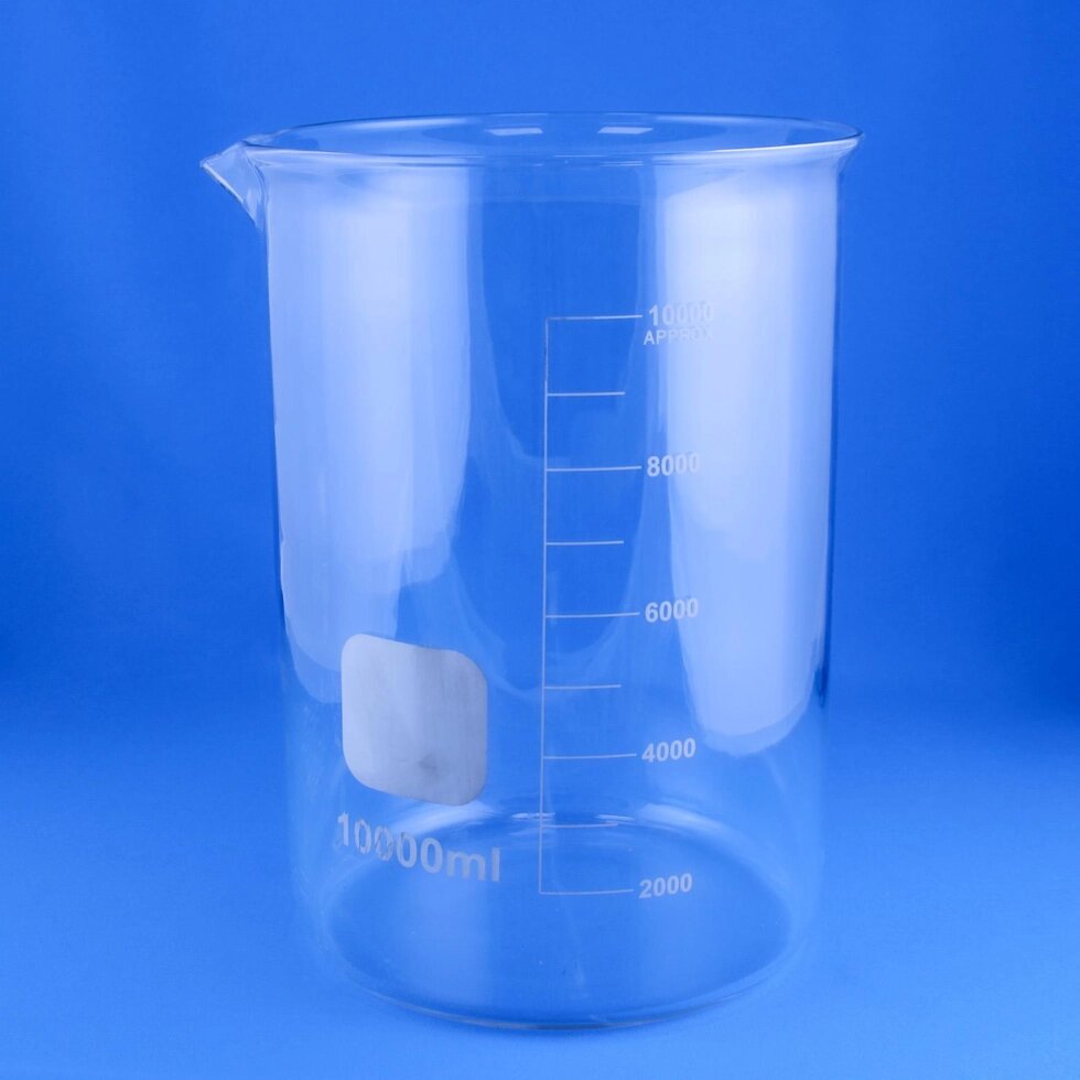 Стакан лабораторный низкий 5drops Н-1-10000, 10000 мл, стекло Boro 3.3, градуированный от компании Labdevices - Лабораторное оборудование и посуда - фото 1