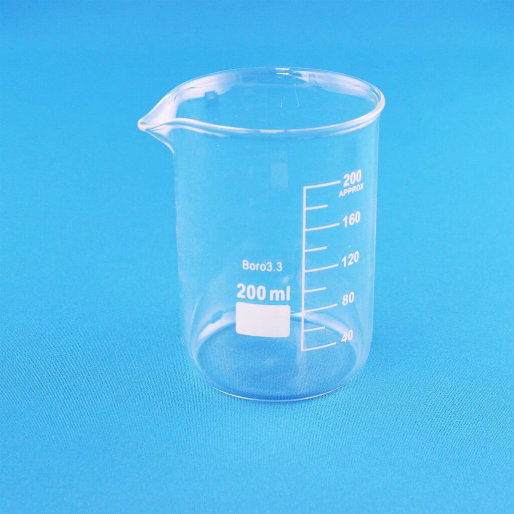 Стакан лабораторный низкий 5drops Н-1-200, 200 мл, стекло Boro 3.3, градуированный от компании Labdevices - Лабораторное оборудование и посуда - фото 1
