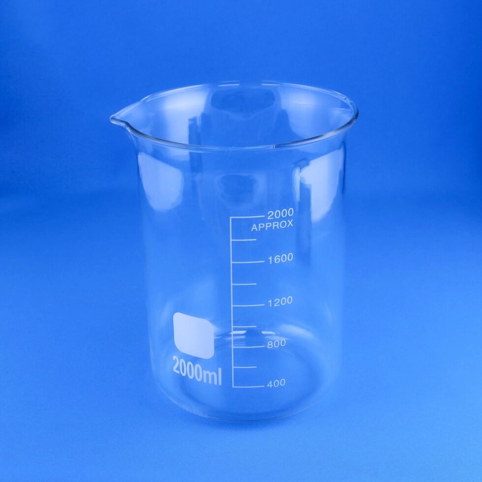Стакан лабораторный низкий 5drops Н-1-2000, 2000 мл, стекло Boro 3.3, градуированный от компании Labdevices - Лабораторное оборудование и посуда - фото 1