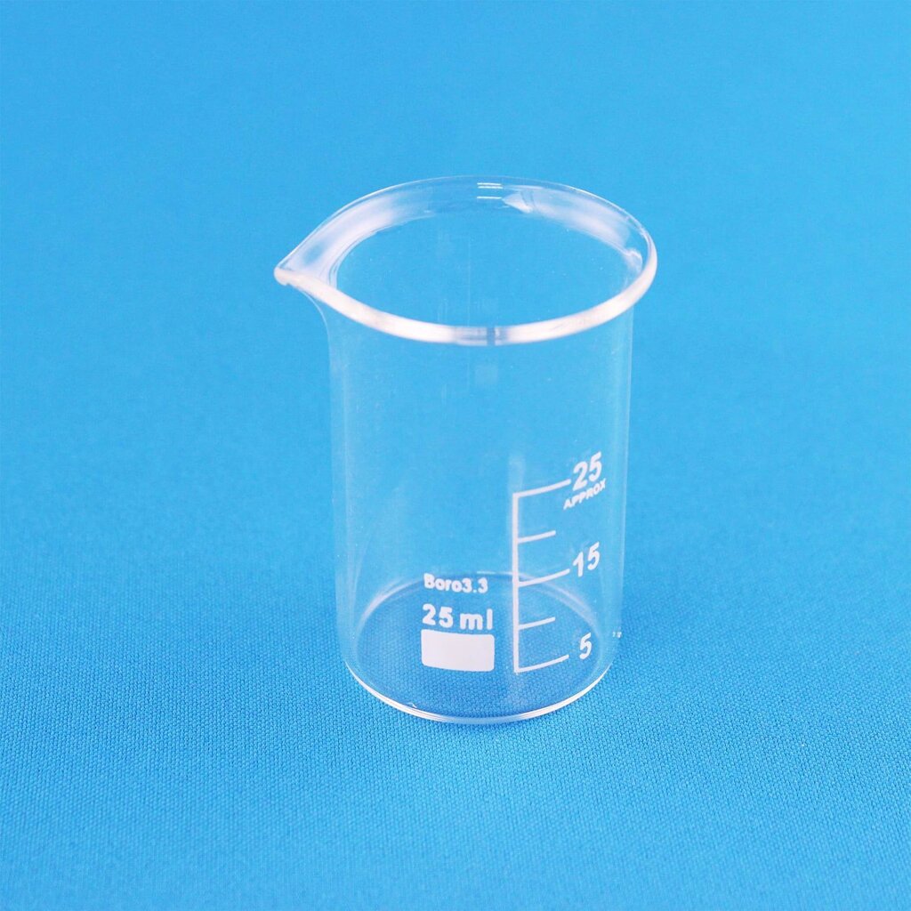Стакан лабораторный низкий 5drops Н-1-25, 25 мл, стекло Boro 3.3, градуированный от компании Labdevices - Лабораторное оборудование и посуда - фото 1