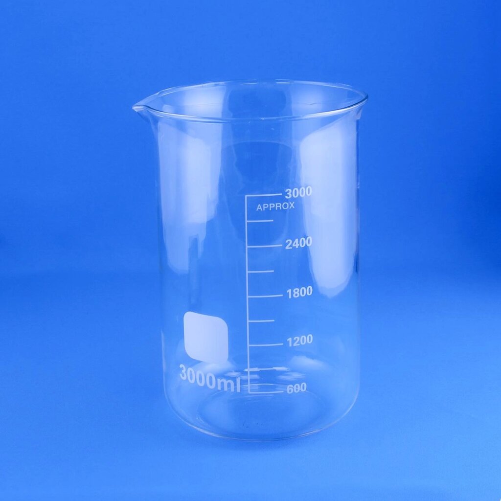 Стакан лабораторный низкий 5drops Н-1-3000, 3000 мл, стекло Boro 3.3, градуированный от компании Labdevices - Лабораторное оборудование и посуда - фото 1