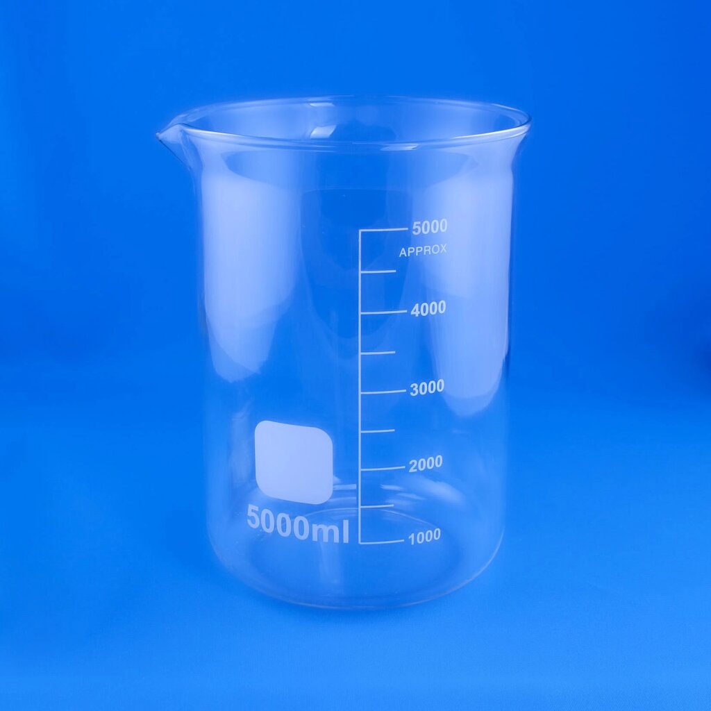Стакан лабораторный низкий 5drops Н-1-5000, 5000 мл, стекло Boro 3.3, градуированный от компании Labdevices - Лабораторное оборудование и посуда - фото 1