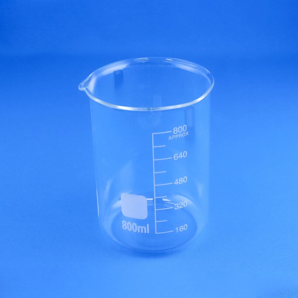 Стакан лабораторный низкий 5drops Н-1-800, 800 мл, стекло Boro 3.3, градуированный от компании Labdevices - Лабораторное оборудование и посуда - фото 1