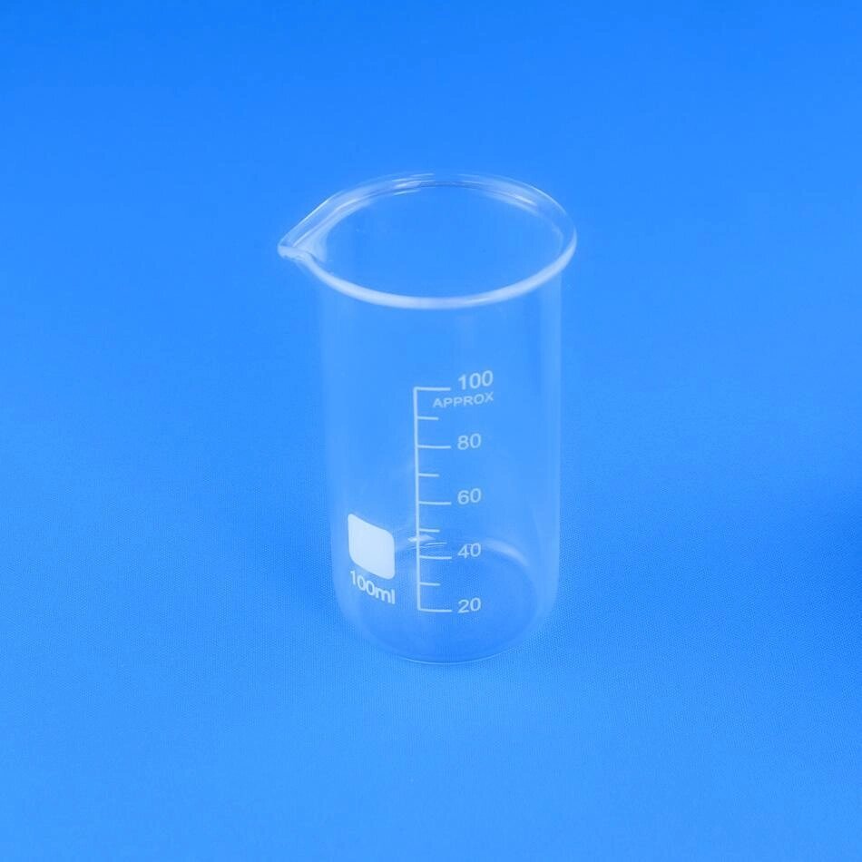 Стакан лабораторный высокий 5drops В-1-100, 100 мл, стекло Boro 3.3, градуированный от компании Labdevices - Лабораторное оборудование и посуда - фото 1