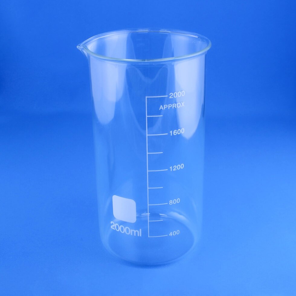 Стакан лабораторный высокий 5drops В-1-2000, 2000 мл, стекло Boro 3.3, градуированный от компании Labdevices - Лабораторное оборудование и посуда - фото 1