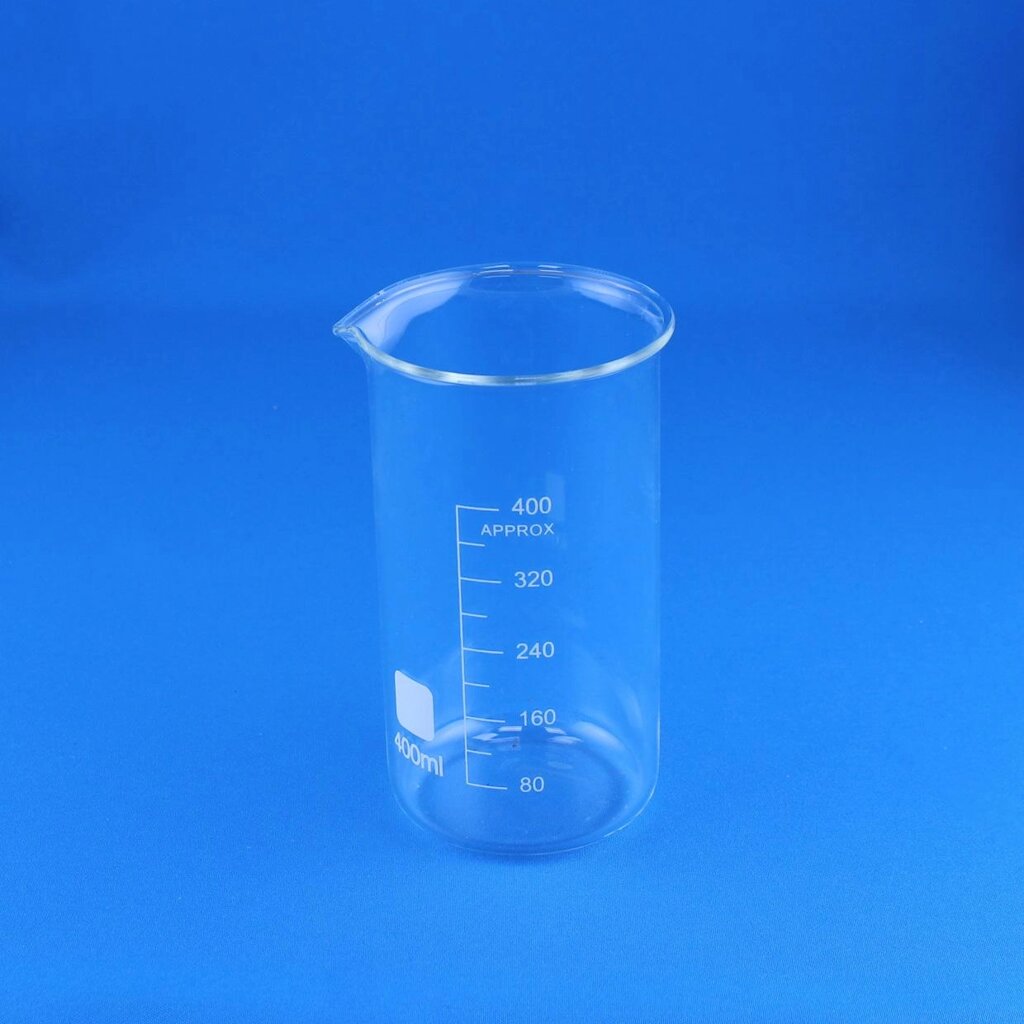 Стакан лабораторный высокий 5drops В-1-400, 400 мл, стекло Boro 3.3, градуированный от компании Labdevices - Лабораторное оборудование и посуда - фото 1