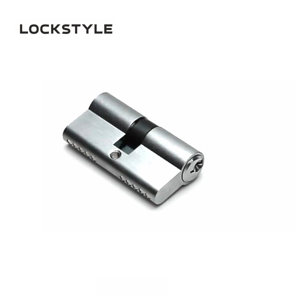 Цилиндровый механизм LOCKSTYLE C30X30DN SC (матовый хром) от компании "Локстайл-Россия"- стильная фурнитура для дверей и мебели - фото 1