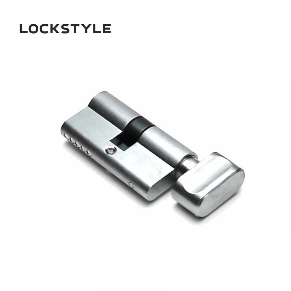 Цилиндровый механизм LOCKSTYLE C30X30KN SC (матовый хром) от компании "Локстайл-Россия"- стильная фурнитура для дверей и мебели - фото 1