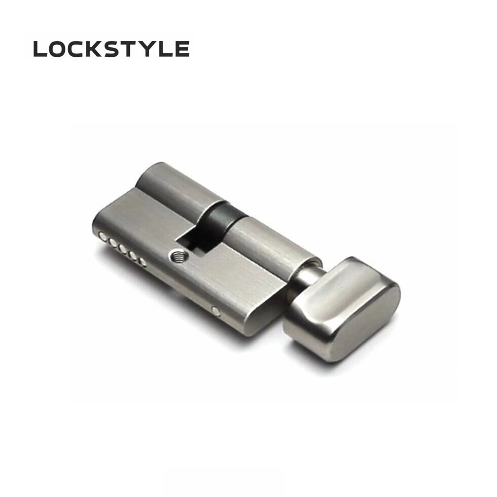 Цилиндровый механизм LOCKSTYLE C30X30KN SN (матовый никель) от компании "Локстайл-Россия"- стильная фурнитура для дверей и мебели - фото 1