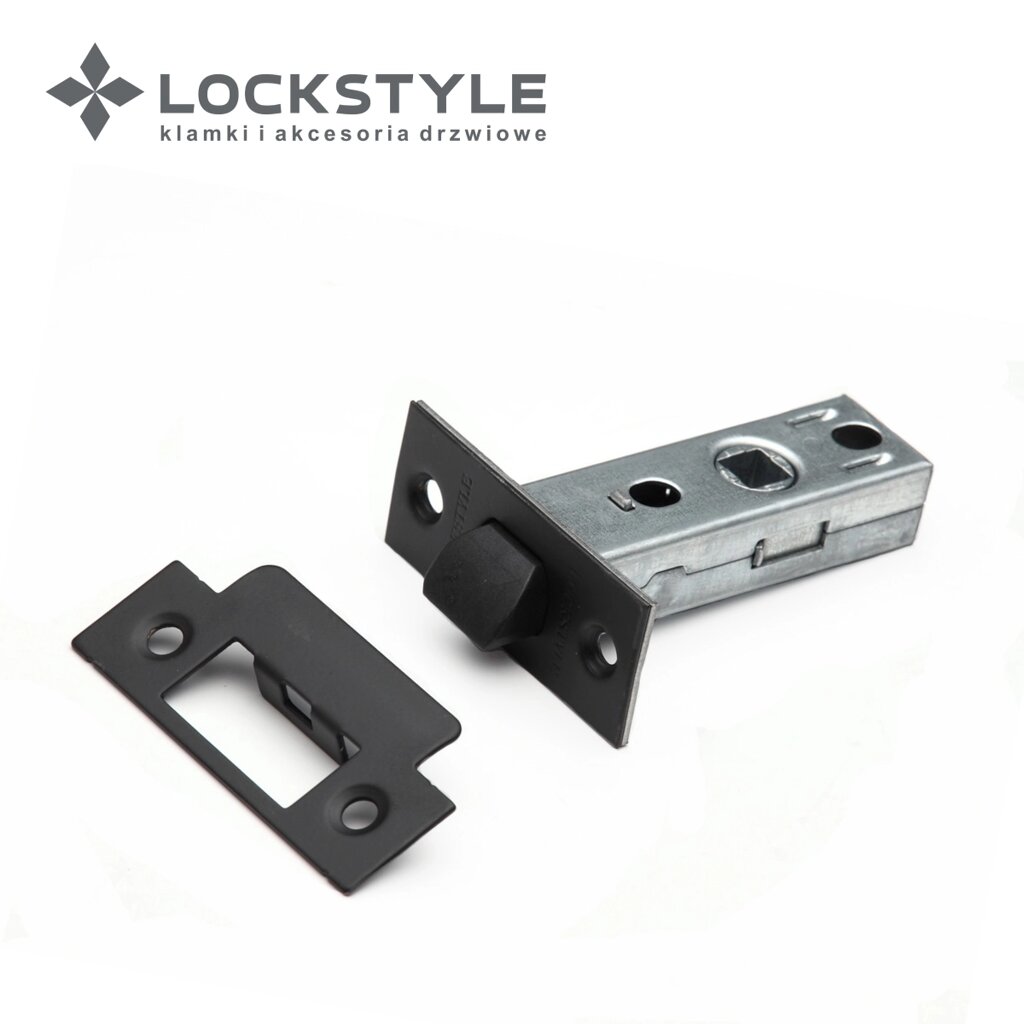 Механизм дверной врезной LOCKSTYLE 100PVC AL6 черный матовый от компании "Локстайл-Россия"- стильная фурнитура для дверей и мебели - фото 1