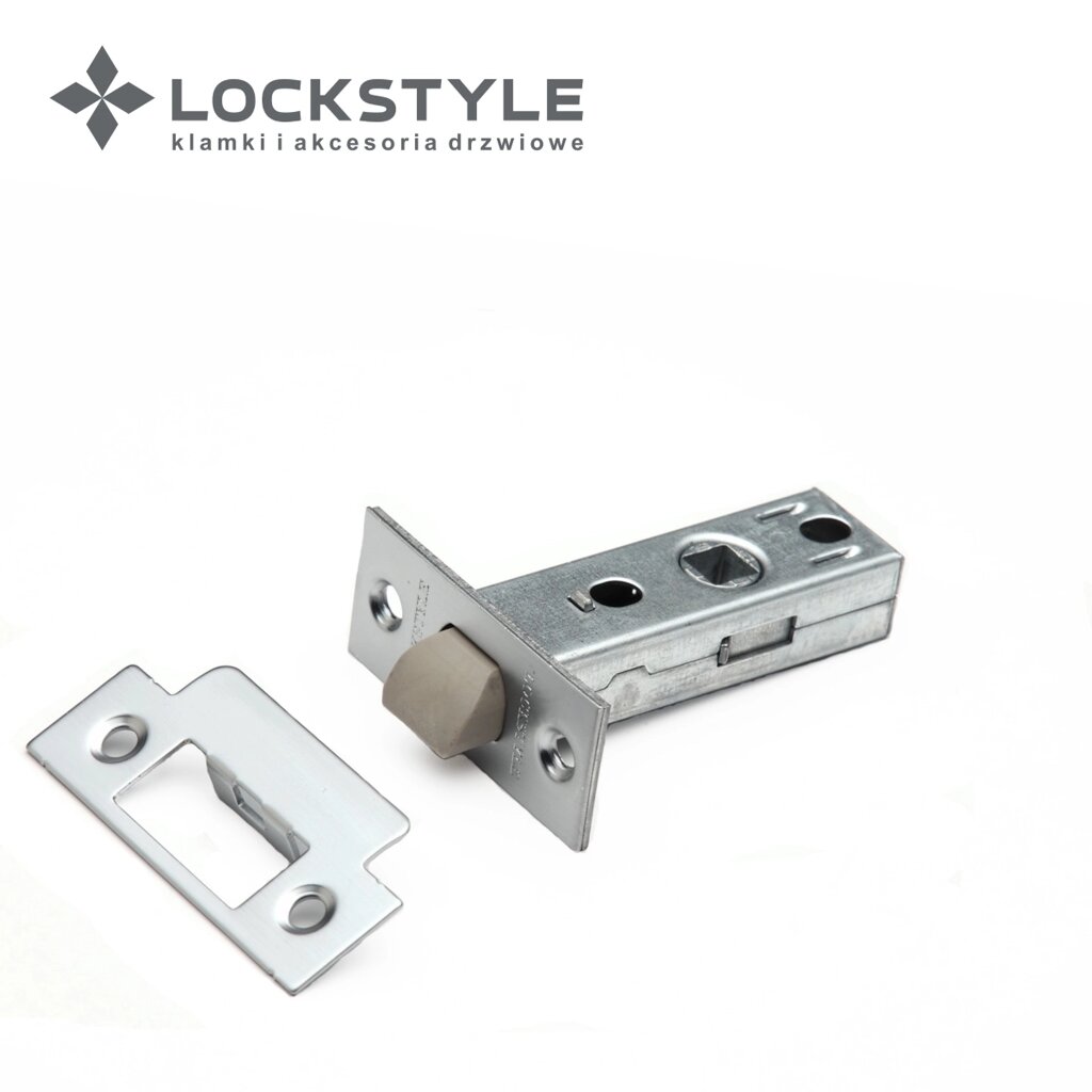 Механизм дверной врезной LOCKSTYLE 100PVC комплект с ответной планкой CBM (матовый хром) от компании "Локстайл-Россия"- стильная фурнитура для дверей и мебели - фото 1