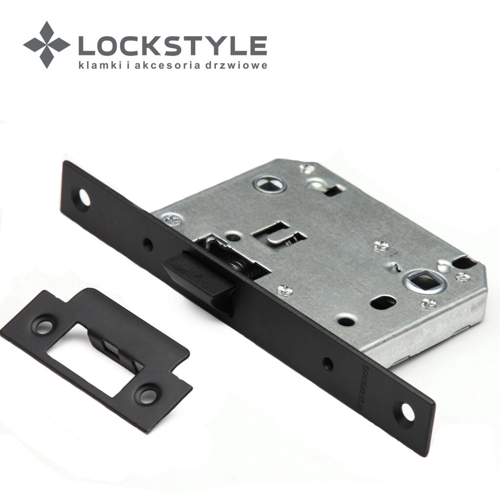 Механизм дверной врезной LOCKSTYLE 170PVC комплект с ответной планкой AL6 (черный) от компании "Локстайл-Россия"- стильная фурнитура для дверей и мебели - фото 1