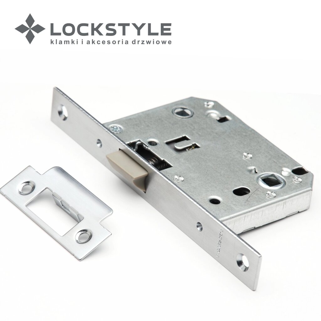 Механизм дверной врезной LOCKSTYLE 170PVC комплект с ответной планкой CBM (матовый хром) от компании "Локстайл-Россия"- стильная фурнитура для дверей и мебели - фото 1