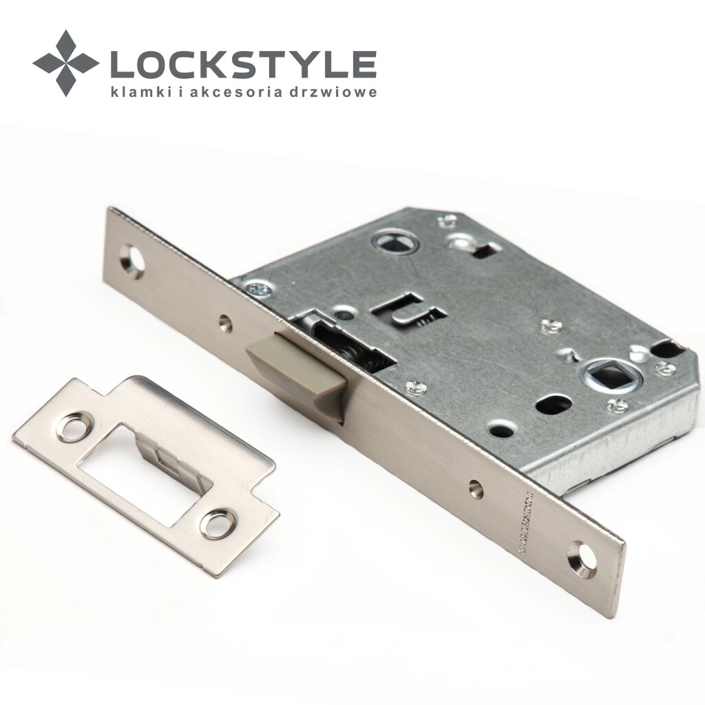 Механизм дверной врезной LOCKSTYLE 170PVC комплект с ответной планкой NBM (матовый никель) от компании "Локстайл-Россия"- стильная фурнитура для дверей и мебели - фото 1