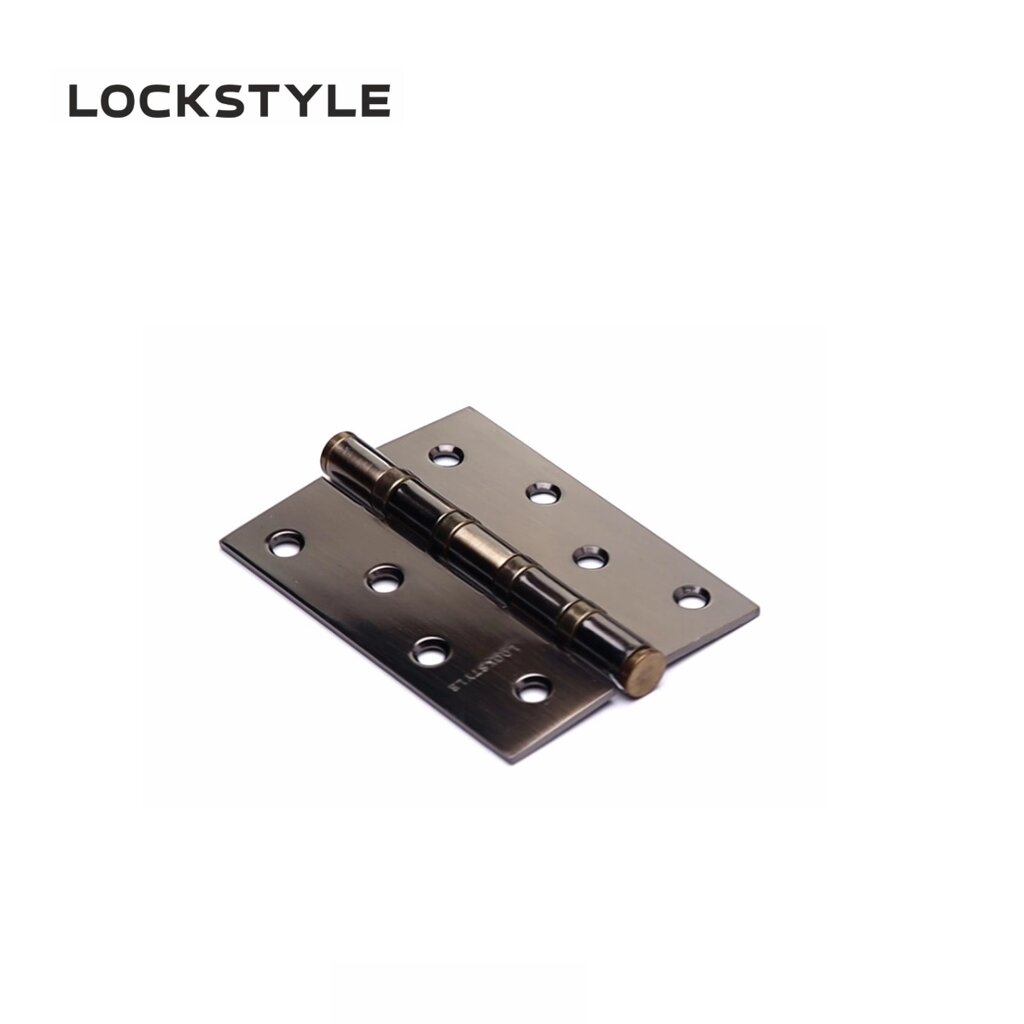 Петля дверная LOCKSTYLE 4 AB-F бронза, универсальная ( с шариковыми подшипниками) от компании "Локстайл-Россия"- стильная фурнитура для дверей и мебели - фото 1