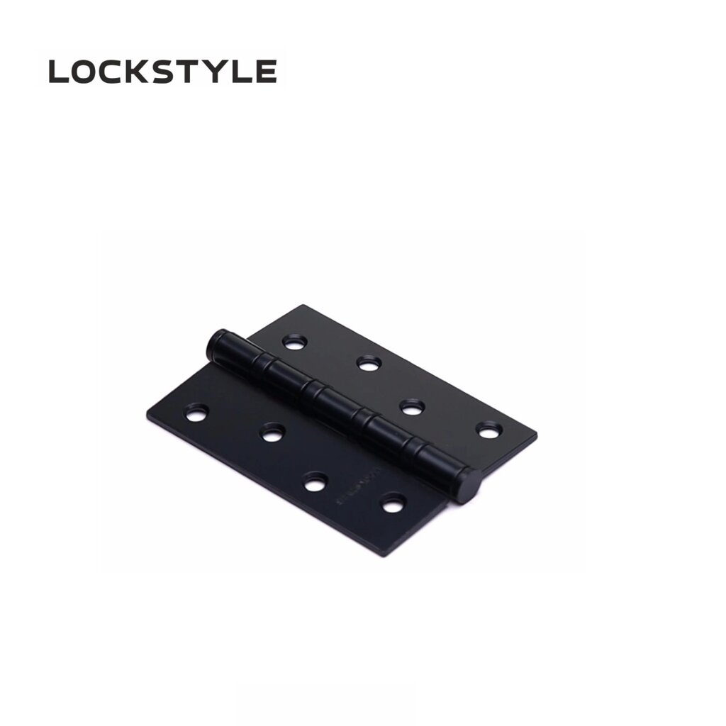 Петля дверная LOCKSTYLE 4 AL6-F черный матовый, универсальная  (с шариковыми подшипниками) от компании "Локстайл-Россия"- стильная фурнитура для дверей и мебели - фото 1