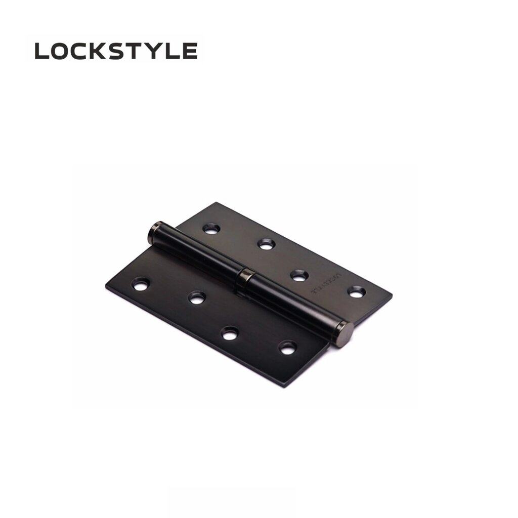 Петля дверная LOCKSTYLE 4 BBN-L черный матовый никель, левая  (с шариковыми подшипниками) от компании "Локстайл-Россия"- стильная фурнитура для дверей и мебели - фото 1