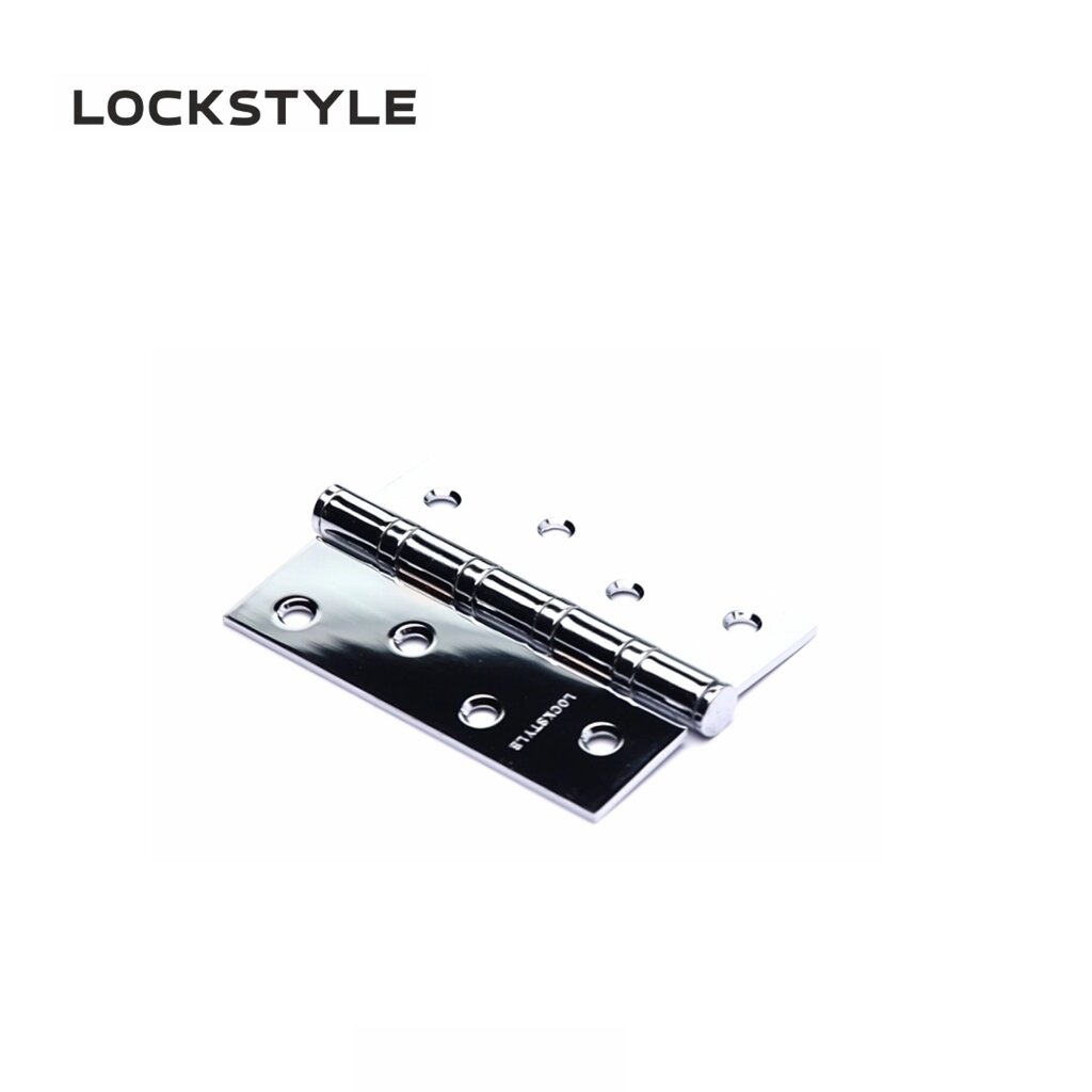 Петля дверная LOCKSTYLE 4 CP-F хром, универсальная  (с шариковыми подшипниками) от компании "Локстайл-Россия"- стильная фурнитура для дверей и мебели - фото 1