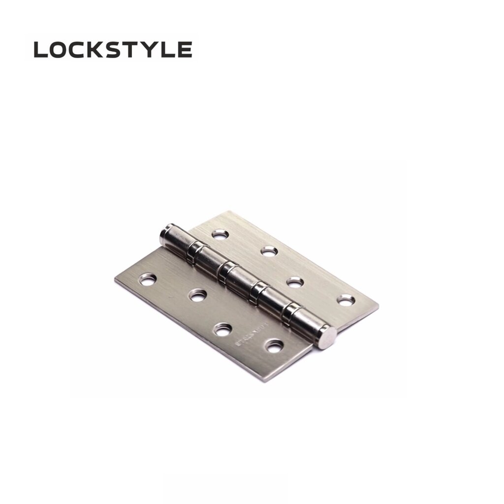 Петля дверная LOCKSTYLE 4 NBM-F матовый никель, универсальная ( с шариковыми подшипниками) от компании "Локстайл-Россия"- стильная фурнитура для дверей и мебели - фото 1