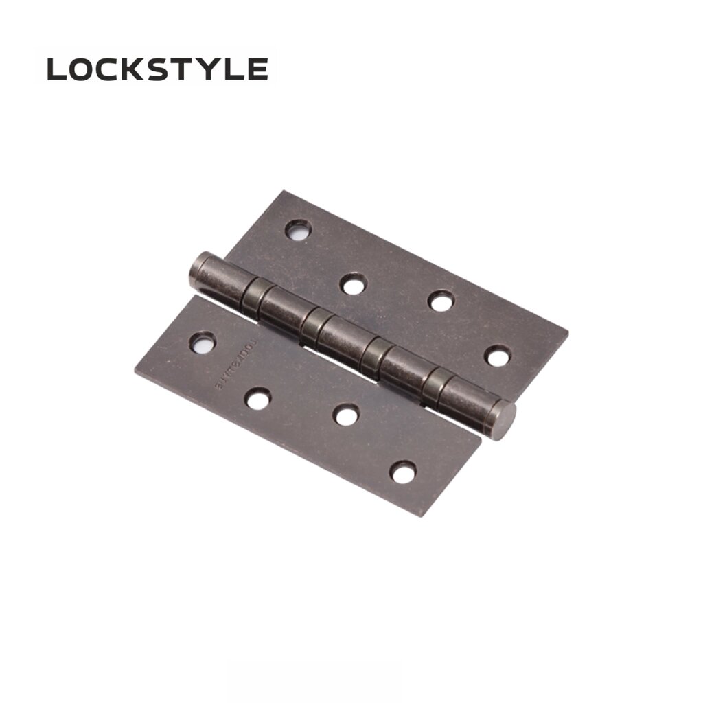 Петля дверная LOCKSTYLE 4 OS-F серебро античное, универсальная  (с шариковыми подшипниками) от компании "Локстайл-Россия"- стильная фурнитура для дверей и мебели - фото 1