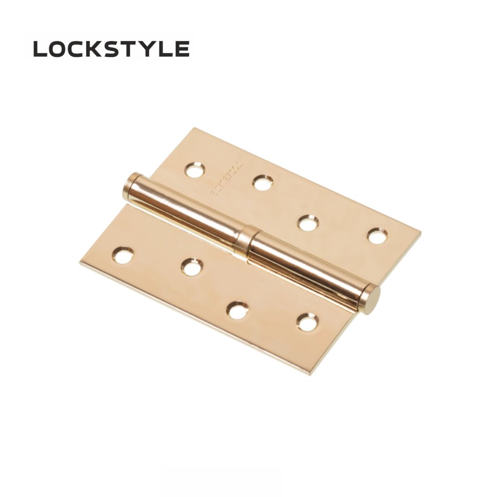 Петля дверная LOCKSTYLE 4 PB-L золото, левая  (с шариковыми подшипниками) от компании "Локстайл-Россия"- стильная фурнитура для дверей и мебели - фото 1