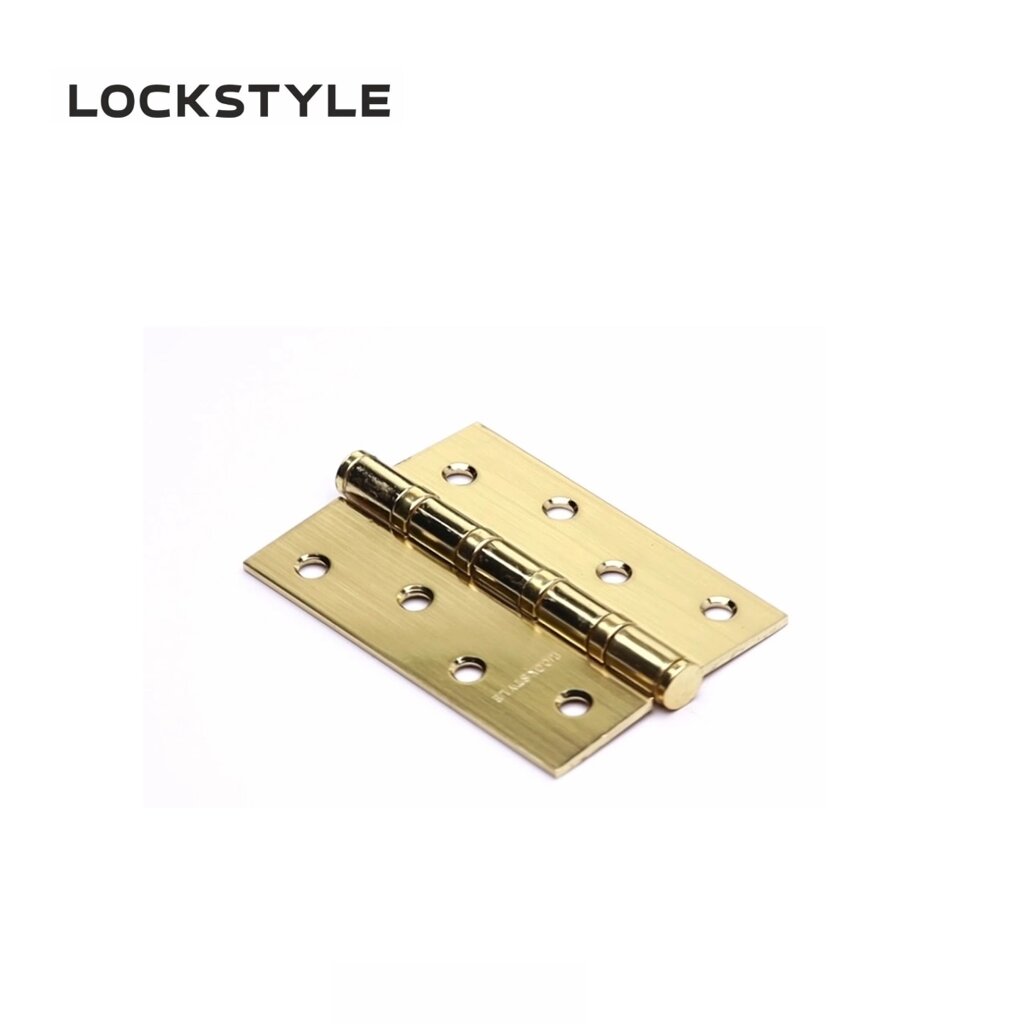 Петля дверная LOCKSTYLE 4 SB-F матовое золото, универсальная (с шариковыми подшипниками) от компании "Локстайл-Россия"- стильная фурнитура для дверей и мебели - фото 1