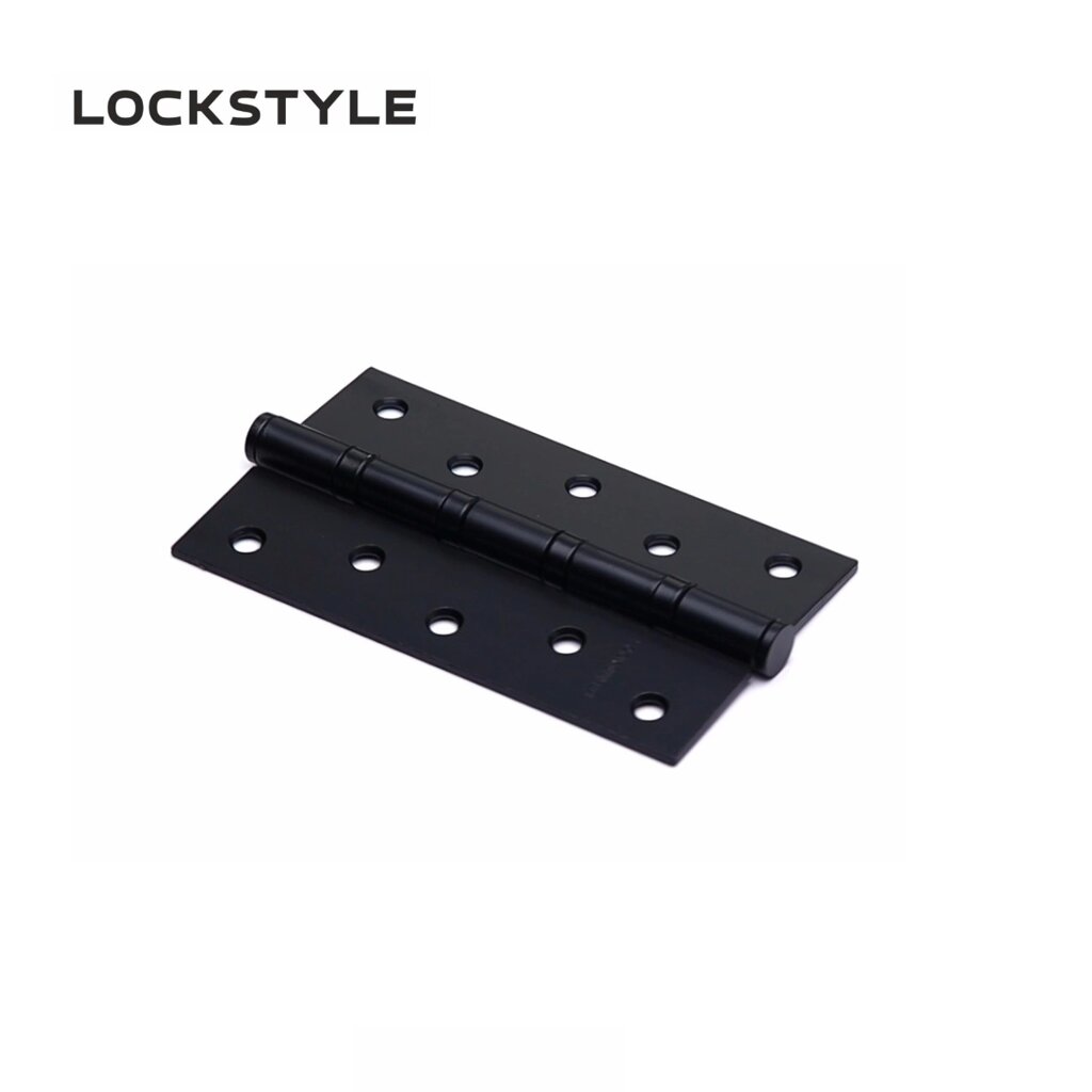 Петля дверная LOCKSTYLE 5 AL6-F черный матовый, универсальная  (с шариковыми подшипниками) от компании "Локстайл-Россия"- стильная фурнитура для дверей и мебели - фото 1