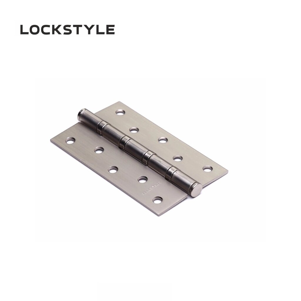 Петля дверная LOCKSTYLE 5 NBM-F матовый никель, универсальная (с шариковыми подшипниками) от компании "Локстайл-Россия"- стильная фурнитура для дверей и мебели - фото 1