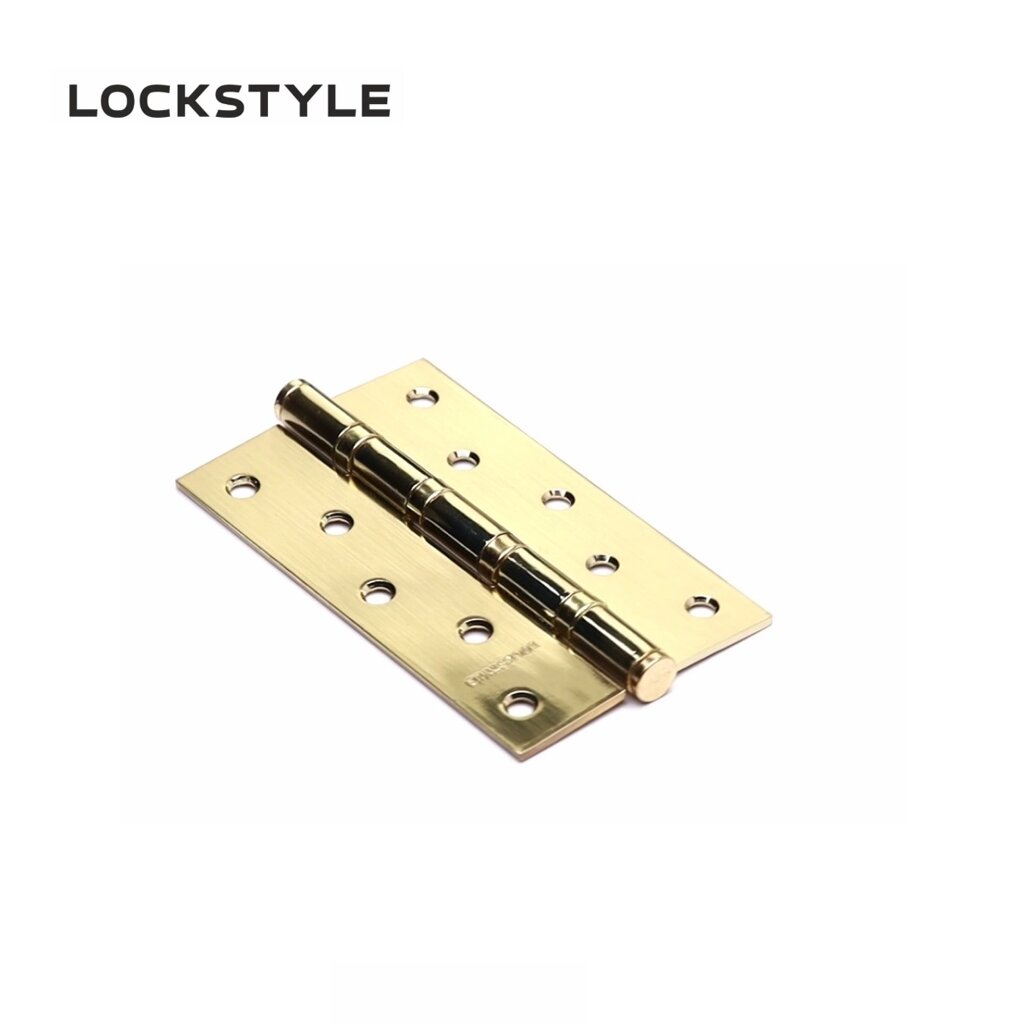 Петля дверная LOCKSTYLE 5 SB-F матовое золото, универсальная (с шариковыми подшипниками) от компании "Локстайл-Россия"- стильная фурнитура для дверей и мебели - фото 1