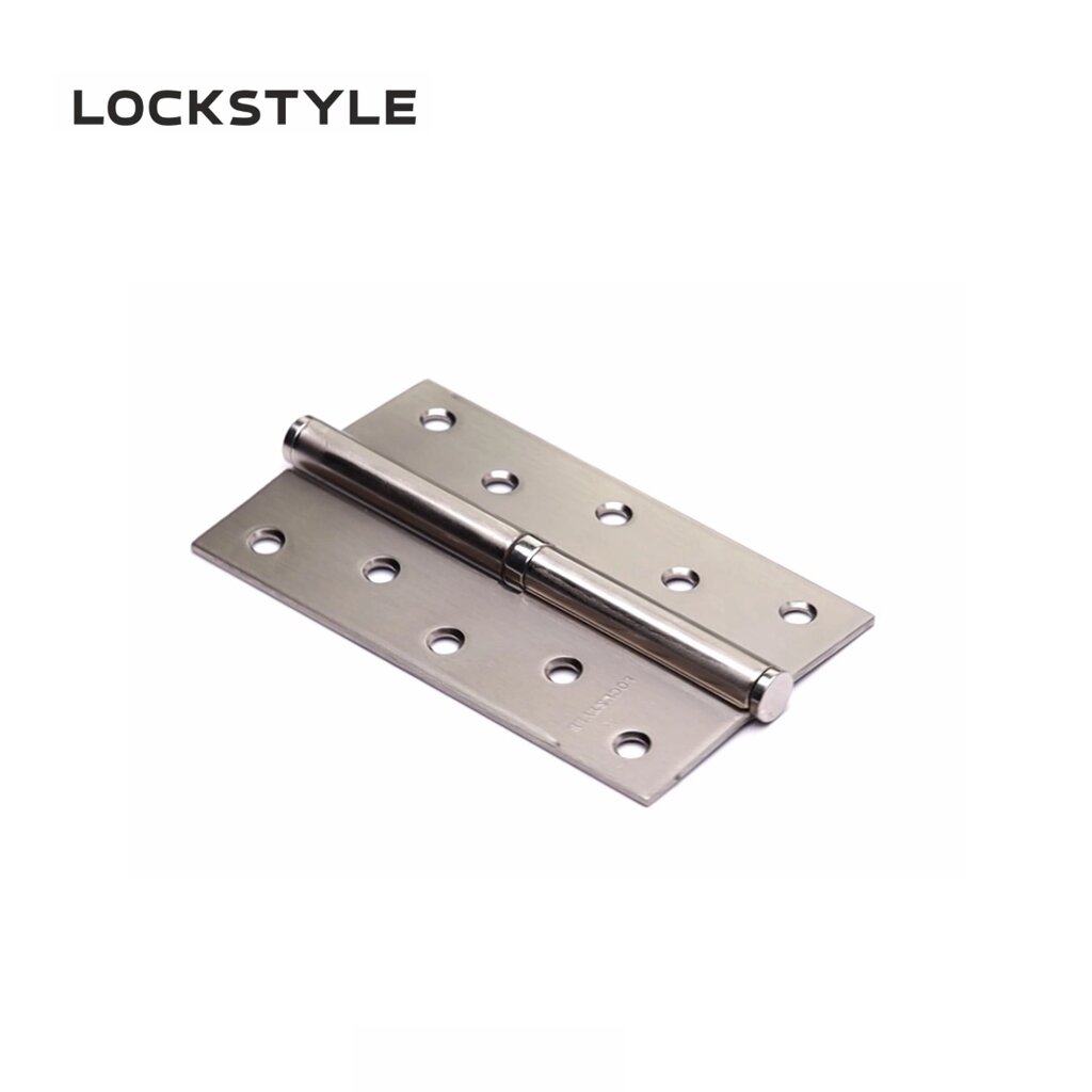 Петля дверная LOCKSTYLE 5 SN-R матовый никель, правая  (с шариковыми подшипниками) от компании "Локстайл-Россия"- стильная фурнитура для дверей и мебели - фото 1