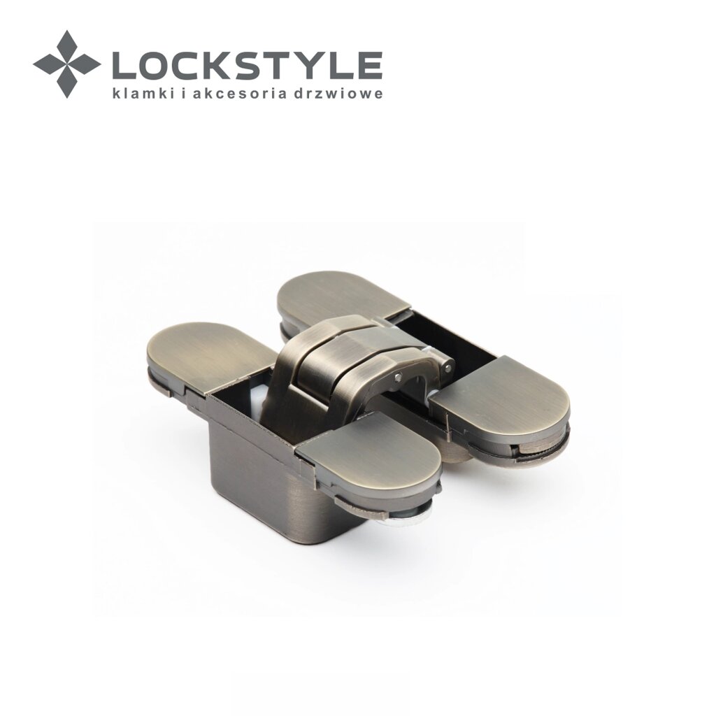 Петля скрытая 3D LOCKSTYLE, модель ECLIPSE 2.0 комплект  ANTIQUE BRONZE (бронза) от компании "Локстайл-Россия"- стильная фурнитура для дверей и мебели - фото 1