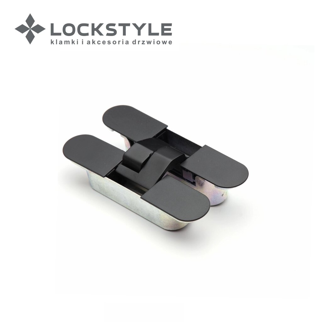 Петля скрытая 3D LOCKSTYLE , модель ECLIPSE 3.0 комплект BLACK (черный) от компании "Локстайл-Россия"- стильная фурнитура для дверей и мебели - фото 1