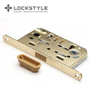 Механизм дверной врезной магнитный LOCKSTYLE М410B комплект с ответной планкой ВВ (матовое золото)